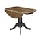 International Concepts Round 42 in Round Dual Drop Leaf Pedestal Table, Hickory/Washed Coal, 42 W, 42 L, 29.5 in H, Wood T45-42DP - alternate 4